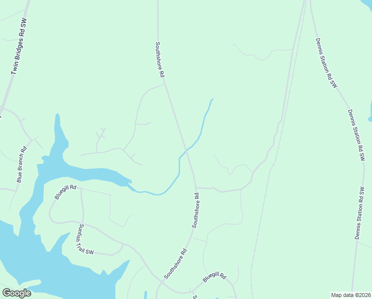 map of restaurants, bars, coffee shops, grocery stores, and more near Southshore Road in Eatonton