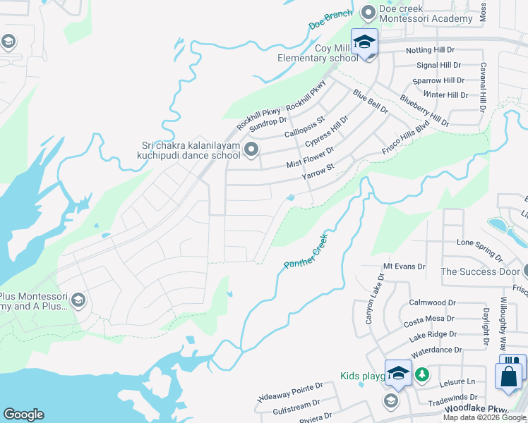 map of restaurants, bars, coffee shops, grocery stores, and more near 1104 Horsetail Drive in Little Elm
