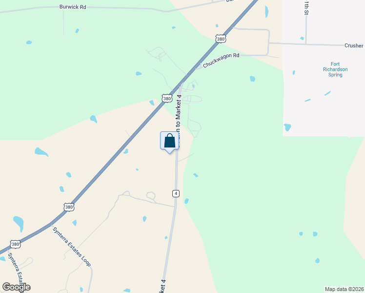 map of restaurants, bars, coffee shops, grocery stores, and more near 451 Farm to Market 4 in Jacksboro