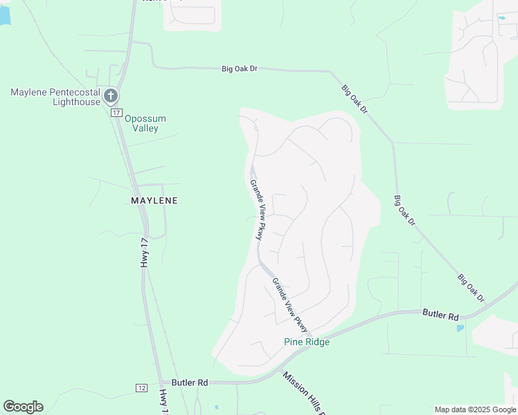 map of restaurants, bars, coffee shops, grocery stores, and more near 207 Grande View Parkway in Alabaster