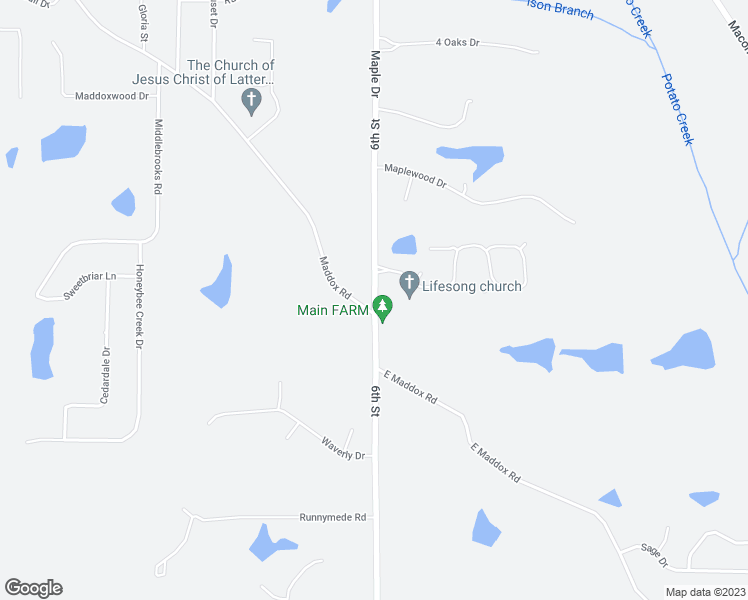 map of restaurants, bars, coffee shops, grocery stores, and more near 1671 6th Street in Griffin