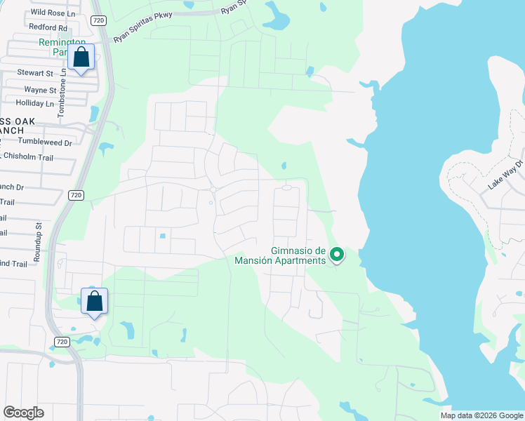 map of restaurants, bars, coffee shops, grocery stores, and more near 9617 Blue Stem Lane in Little Elm