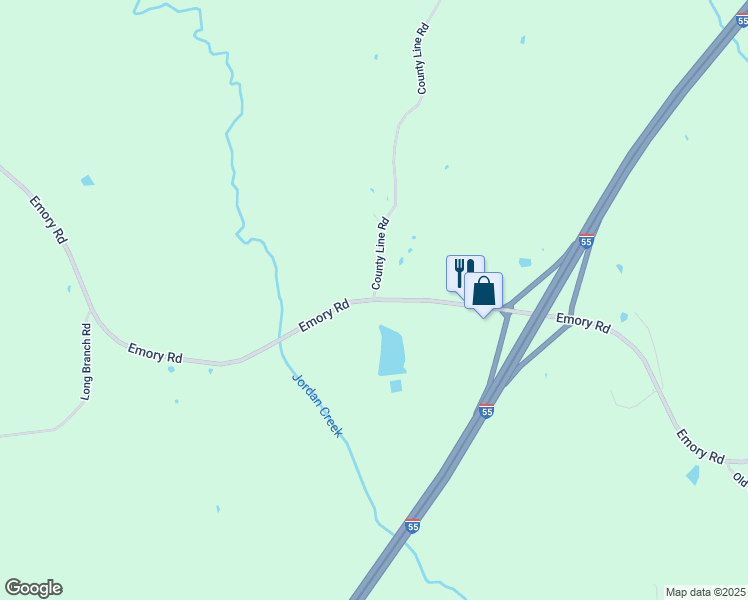 map of restaurants, bars, coffee shops, grocery stores, and more near 600 County Line Road in West