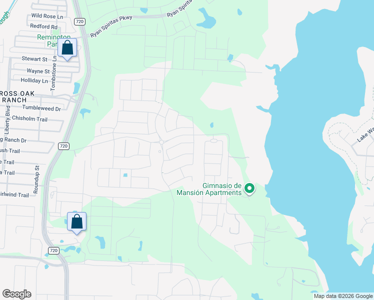 map of restaurants, bars, coffee shops, grocery stores, and more near 9617 Blue Stem Lane in Little Elm