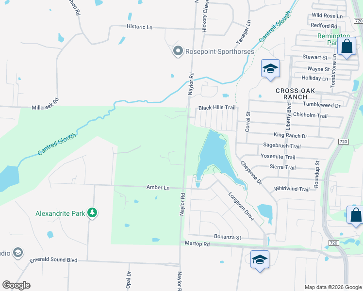 map of restaurants, bars, coffee shops, grocery stores, and more near 930 Naylor Road in Cross Roads