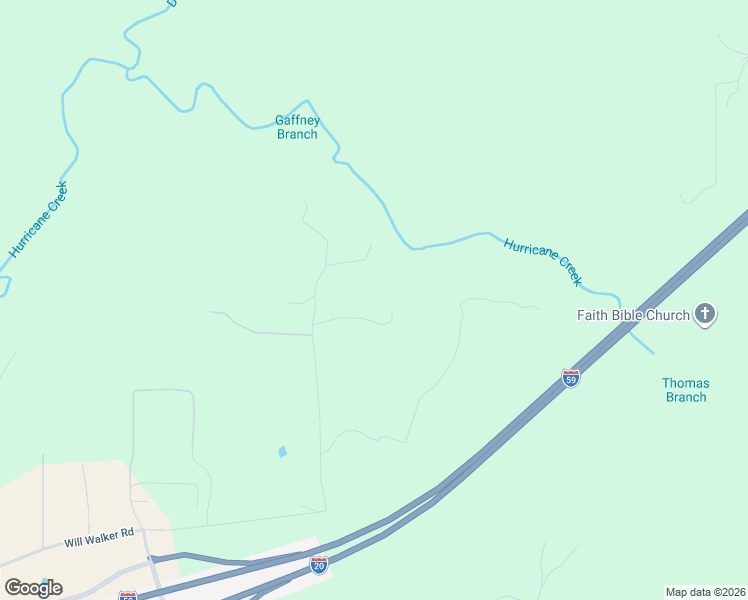 map of restaurants, bars, coffee shops, grocery stores, and more near 11597-11601 Will Walker Road in Vance