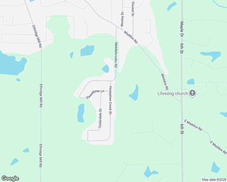 map of restaurants, bars, coffee shops, grocery stores, and more near 2227 Honeybee Creek Drive in Griffin