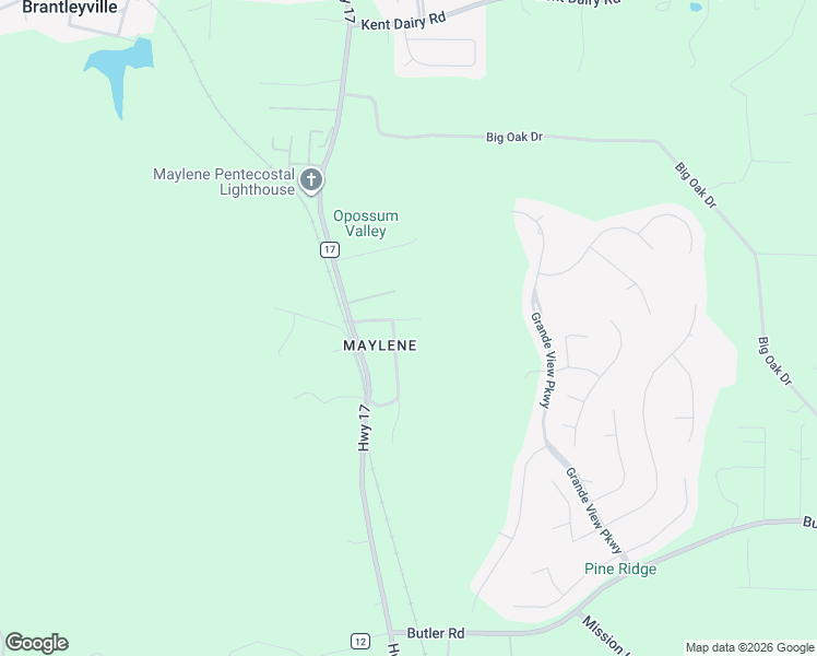 map of restaurants, bars, coffee shops, grocery stores, and more near 34 Maylene Drive in Alabaster