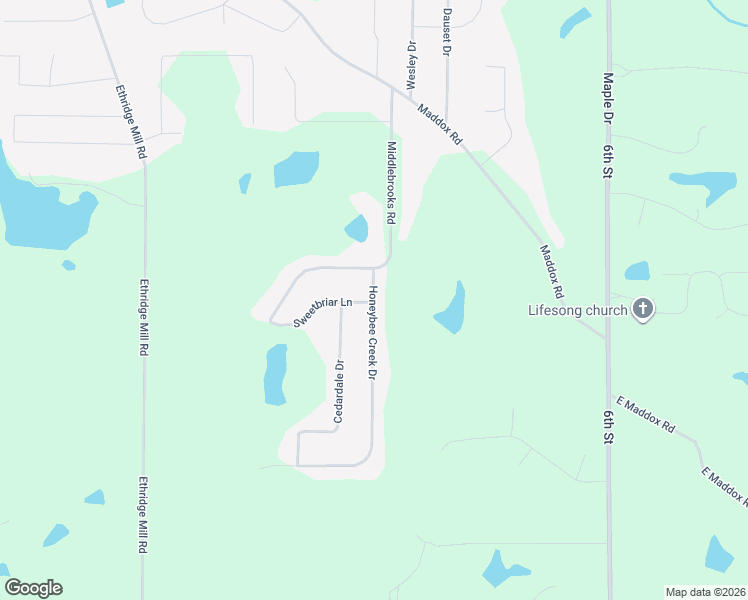 map of restaurants, bars, coffee shops, grocery stores, and more near 2227 Honeybee Creek Drive in Griffin