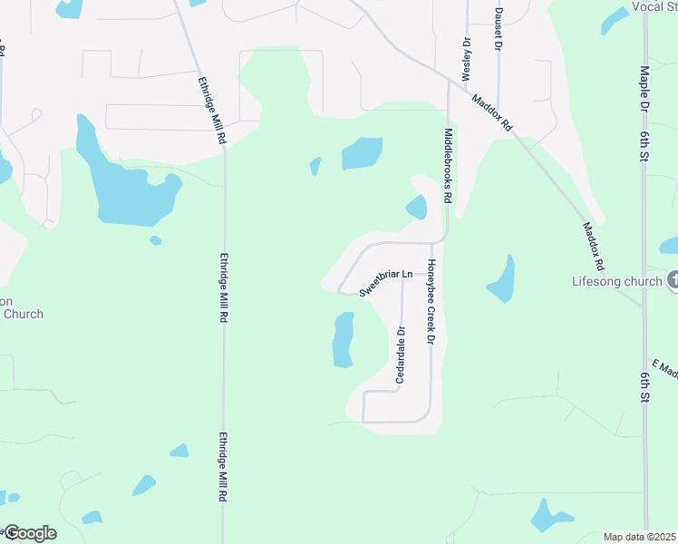 map of restaurants, bars, coffee shops, grocery stores, and more near 1733 Honeybee Creek Drive in Griffin