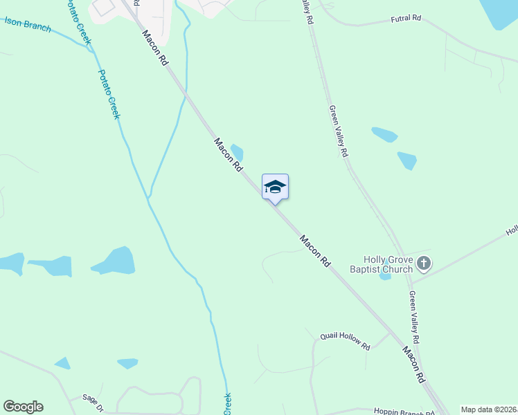 map of restaurants, bars, coffee shops, grocery stores, and more near 2186 Macon Road in Griffin