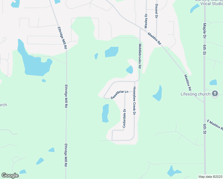 map of restaurants, bars, coffee shops, grocery stores, and more near 1733 Honeybee Creek Drive in Griffin