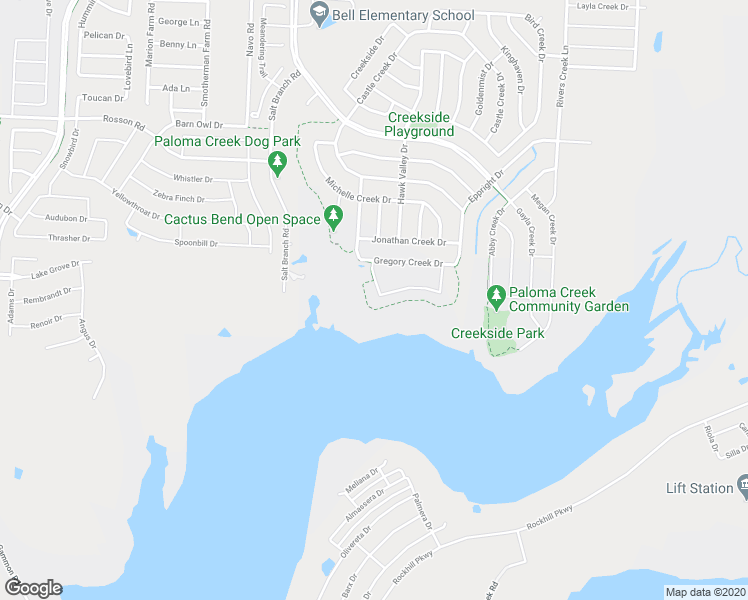 map of restaurants, bars, coffee shops, grocery stores, and more near 2100 Benjamin Creek Drive in Little Elm