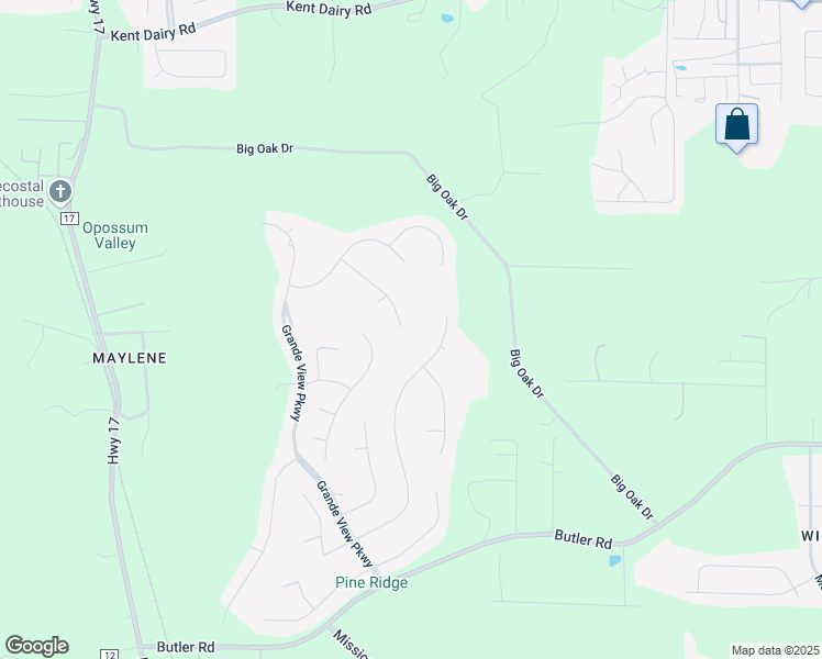 map of restaurants, bars, coffee shops, grocery stores, and more near 549 North Grande View Trail in Alabaster