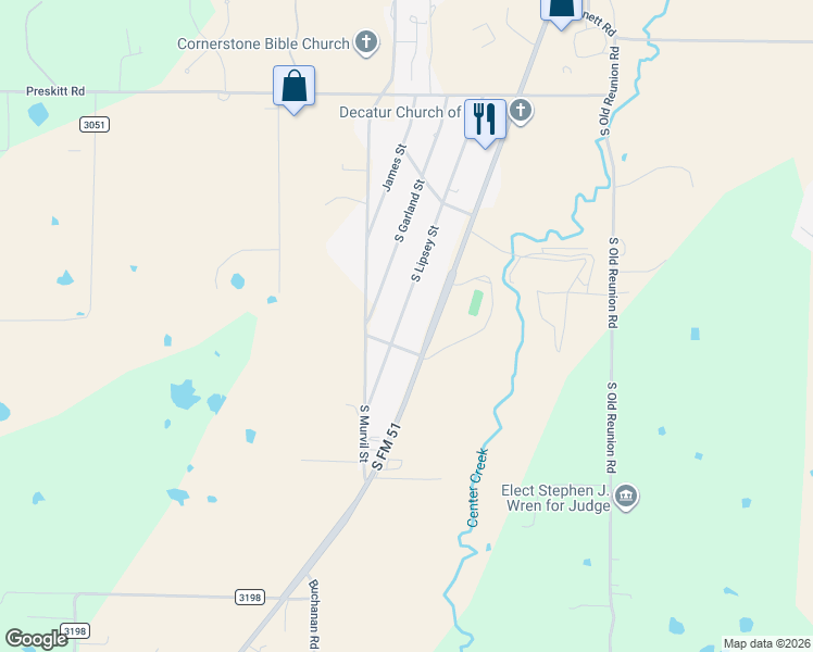 map of restaurants, bars, coffee shops, grocery stores, and more near 1204 West David Avenue in Decatur
