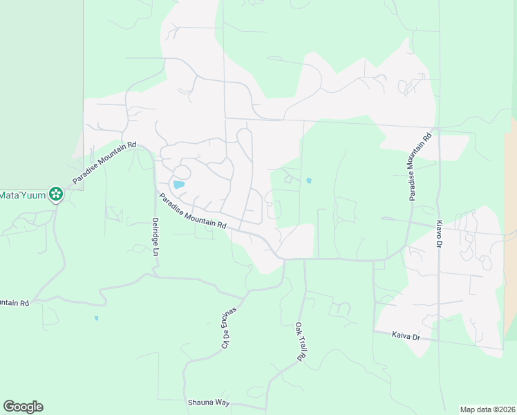 map of restaurants, bars, coffee shops, grocery stores, and more near 18218 Paradise Mountain Road in Valley Center