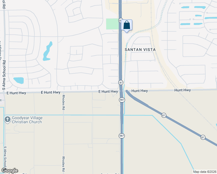 map of restaurants, bars, coffee shops, grocery stores, and more near 11114 East Navajo Drive in Sun Lakes