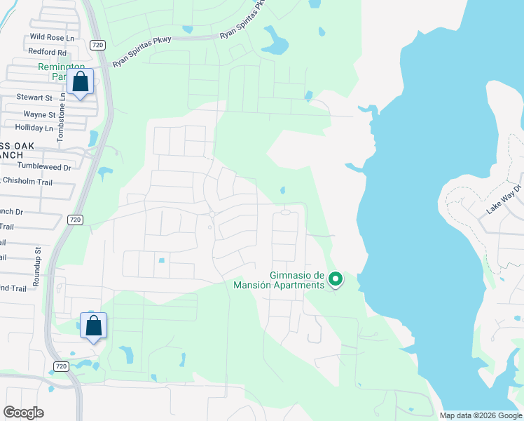 map of restaurants, bars, coffee shops, grocery stores, and more near 9617 Blue Stem Lane in Little Elm