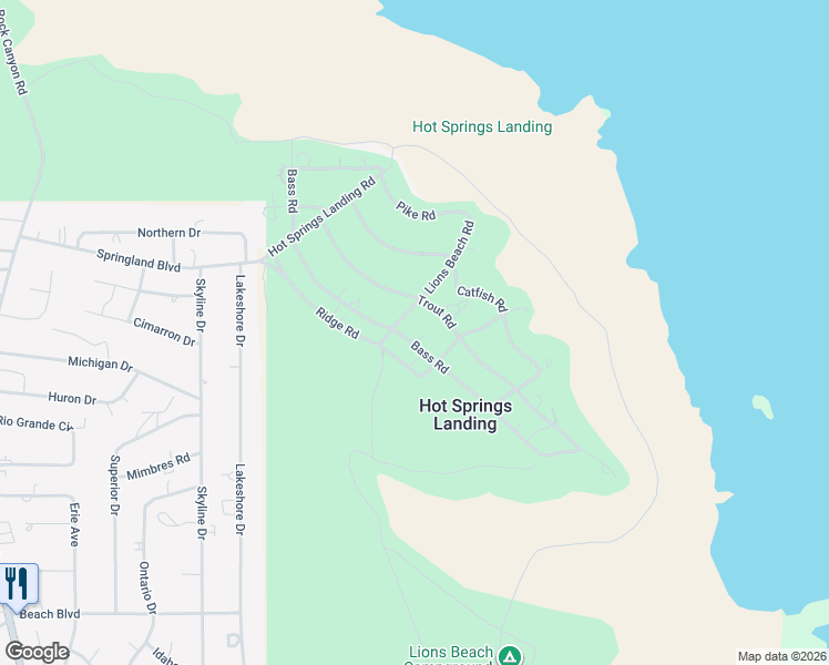 map of restaurants, bars, coffee shops, grocery stores, and more near 400-410 Bass Road in Elephant Butte