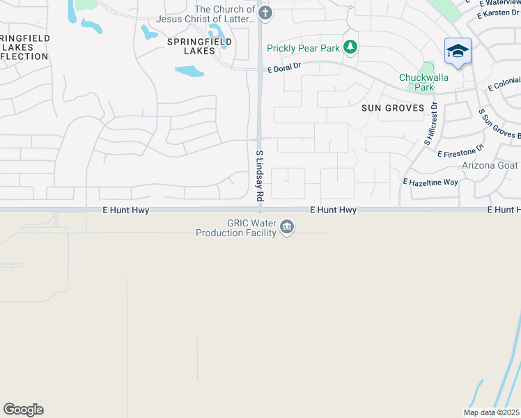 map of restaurants, bars, coffee shops, grocery stores, and more near S Lindsay Rd & E Hunt Hwy in Chandler