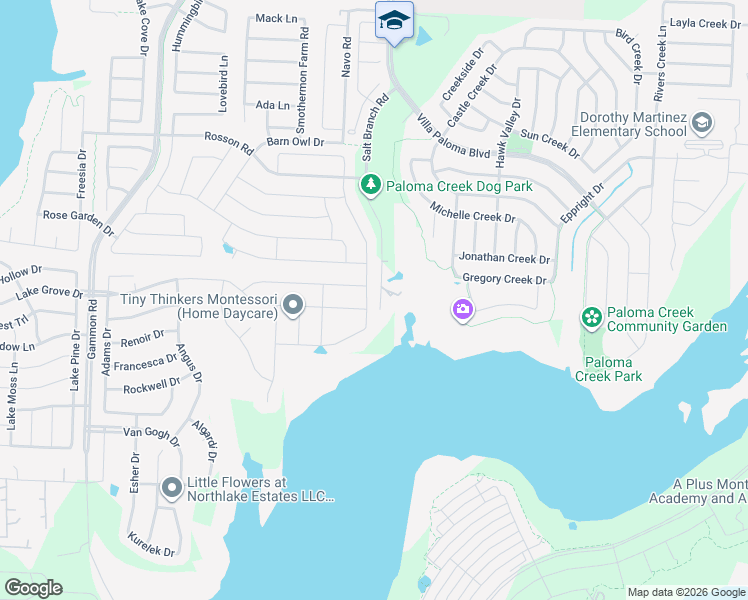 map of restaurants, bars, coffee shops, grocery stores, and more near 1509 Roadrunner Drive in Little Elm