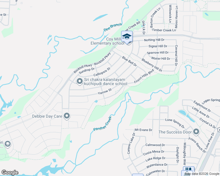 map of restaurants, bars, coffee shops, grocery stores, and more near 824 Mist Flower Drive in Little Elm