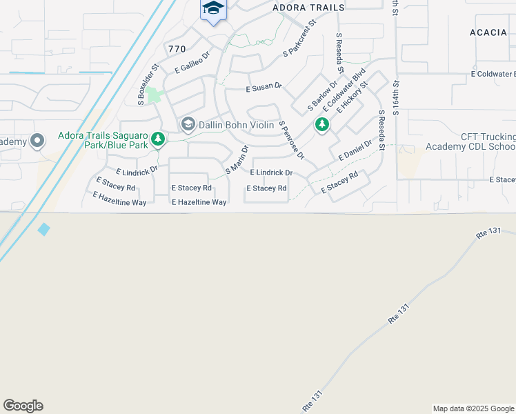 map of restaurants, bars, coffee shops, grocery stores, and more near 2380 East Hazeltine Way in Gilbert
