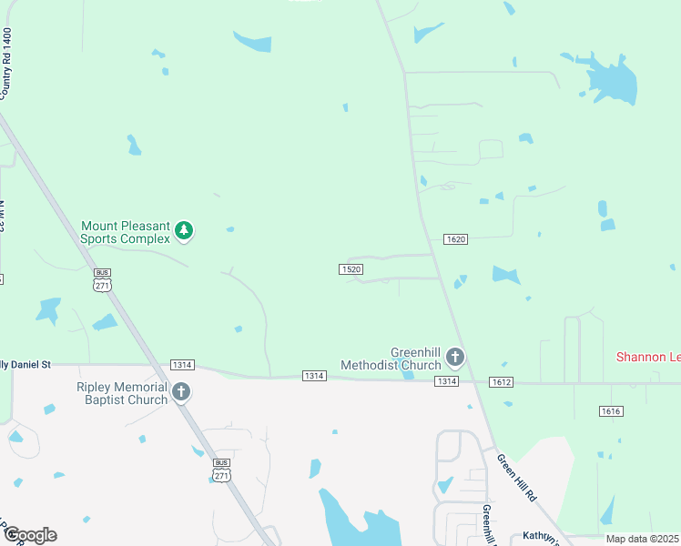 map of restaurants, bars, coffee shops, grocery stores, and more near 305 County Road 1520 in Mount Pleasant