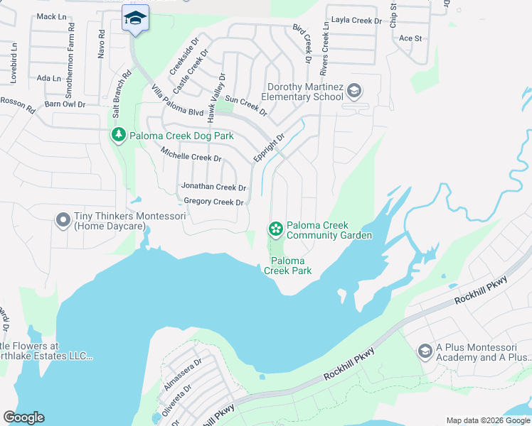 map of restaurants, bars, coffee shops, grocery stores, and more near 1900 Abby Creek Drive in Little Elm