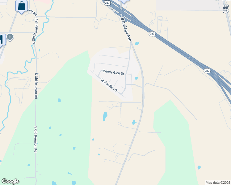 map of restaurants, bars, coffee shops, grocery stores, and more near 309 Spring Run Drive in Decatur