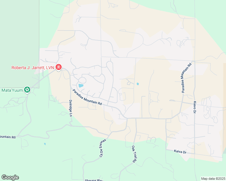 map of restaurants, bars, coffee shops, grocery stores, and more near 18218 Paradise Mountain Road in Valley Center