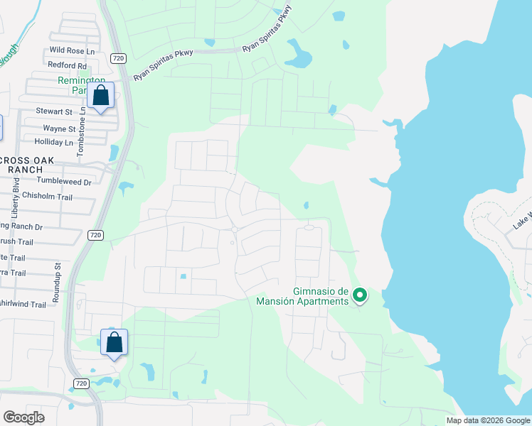 map of restaurants, bars, coffee shops, grocery stores, and more near 428 Desert Willow Drive in Little Elm