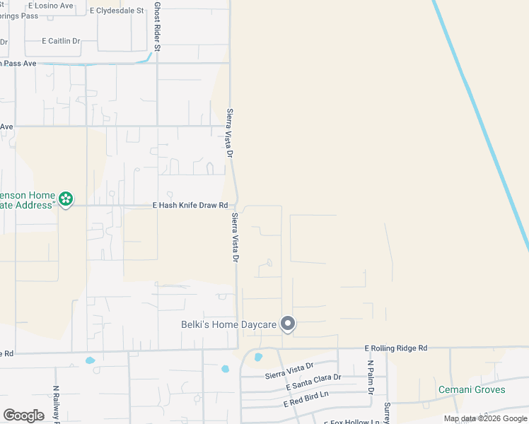 map of restaurants, bars, coffee shops, grocery stores, and more near 5243 East Hash Knife Draw Road in Queen Creek