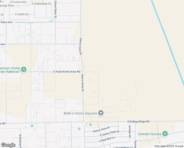 map of restaurants, bars, coffee shops, grocery stores, and more near 5243 East Hash Knife Draw Road in Queen Creek