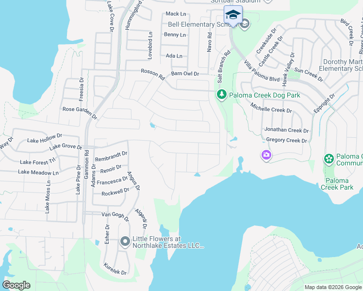 map of restaurants, bars, coffee shops, grocery stores, and more near 1720 Spoonbill Drive in Little Elm