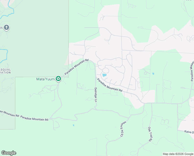 map of restaurants, bars, coffee shops, grocery stores, and more near 18218-18676 Paradise Mountain Rd in Valley Center