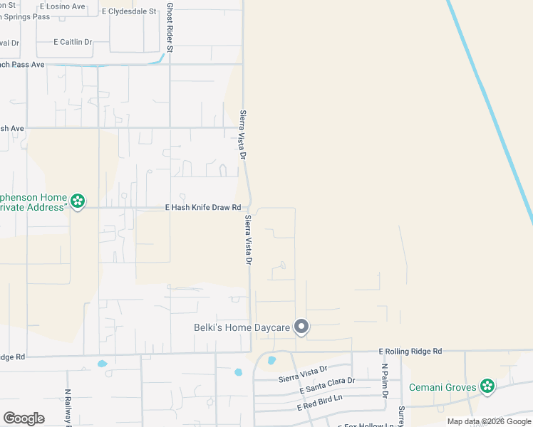 map of restaurants, bars, coffee shops, grocery stores, and more near 5243 East Hash Knife Draw Road in Queen Creek