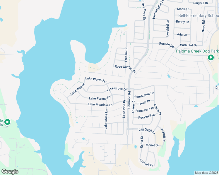 map of restaurants, bars, coffee shops, grocery stores, and more near 1001 Lake Grove Drive in Little Elm