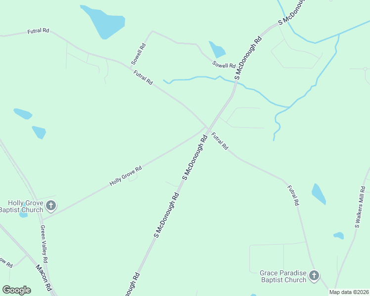 map of restaurants, bars, coffee shops, grocery stores, and more near 91 Holly Grove Road in Griffin