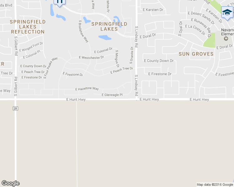 map of restaurants, bars, coffee shops, grocery stores, and more near 6904 South Mingus Drive in Chandler