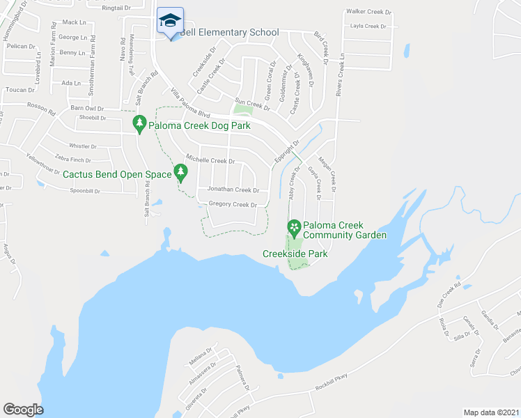 map of restaurants, bars, coffee shops, grocery stores, and more near 1501 Elizabeth Creek Drive in Little Elm