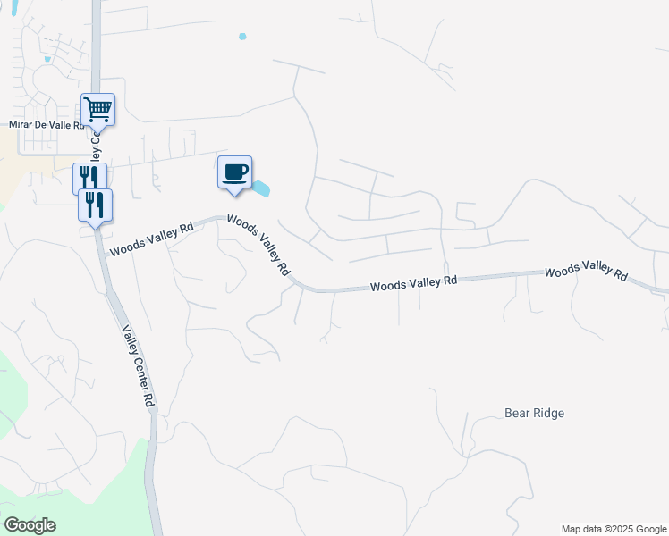 map of restaurants, bars, coffee shops, grocery stores, and more near 14275 Pebble Beach Way in Valley Center