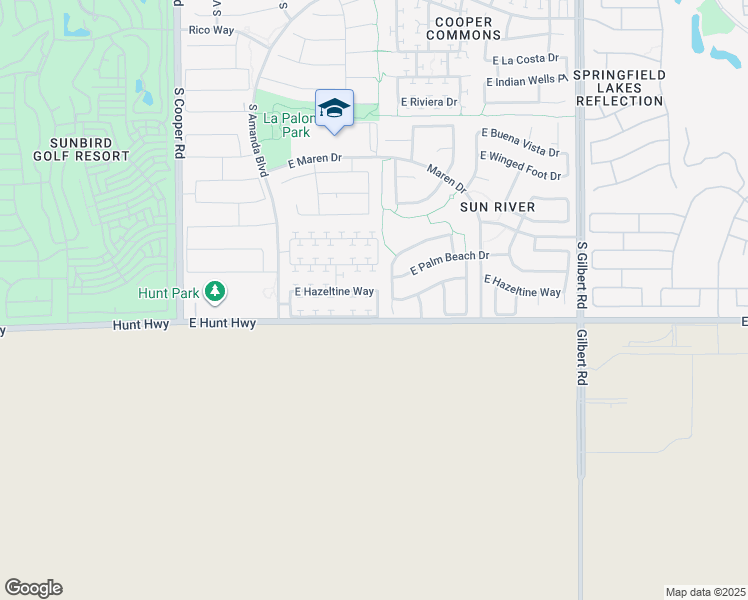 map of restaurants, bars, coffee shops, grocery stores, and more near 2461 E Hazeltine Way in Chandler