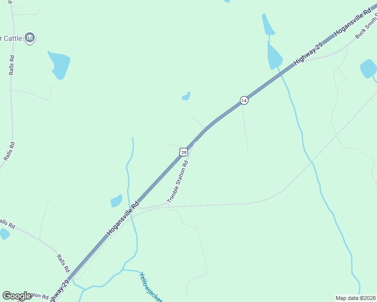 map of restaurants, bars, coffee shops, grocery stores, and more near 9592 U.S. 29 in Hogansville