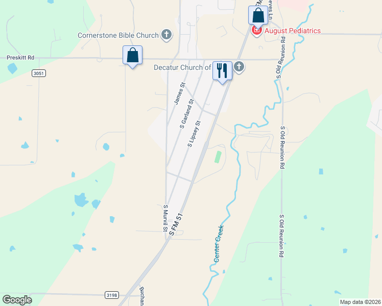 map of restaurants, bars, coffee shops, grocery stores, and more near 3108 South Lipsey Street in Decatur