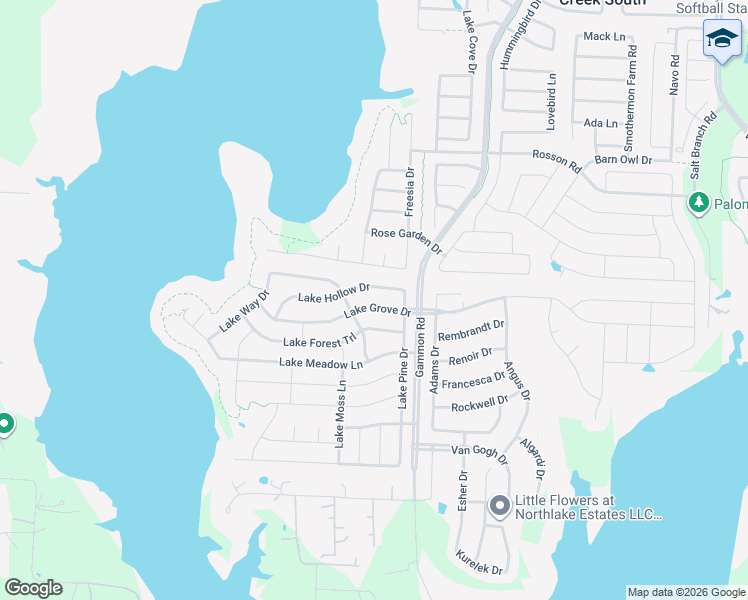 map of restaurants, bars, coffee shops, grocery stores, and more near 1101 Lake Grove Drive in Little Elm