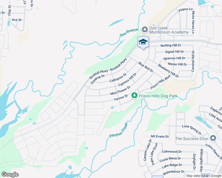 map of restaurants, bars, coffee shops, grocery stores, and more near 913 Cypress Hill Drive in Little Elm