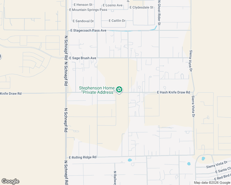 map of restaurants, bars, coffee shops, grocery stores, and more near 4072 East Hash Knife Draw Road in San Tan Valley