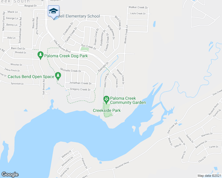 map of restaurants, bars, coffee shops, grocery stores, and more near Christopher Creek Drive in Little Elm