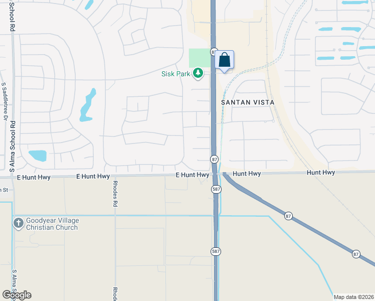 map of restaurants, bars, coffee shops, grocery stores, and more near 11115 East Bellflower Court in Sun Lakes